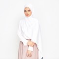 Royale Satin Shawls in Pearl White