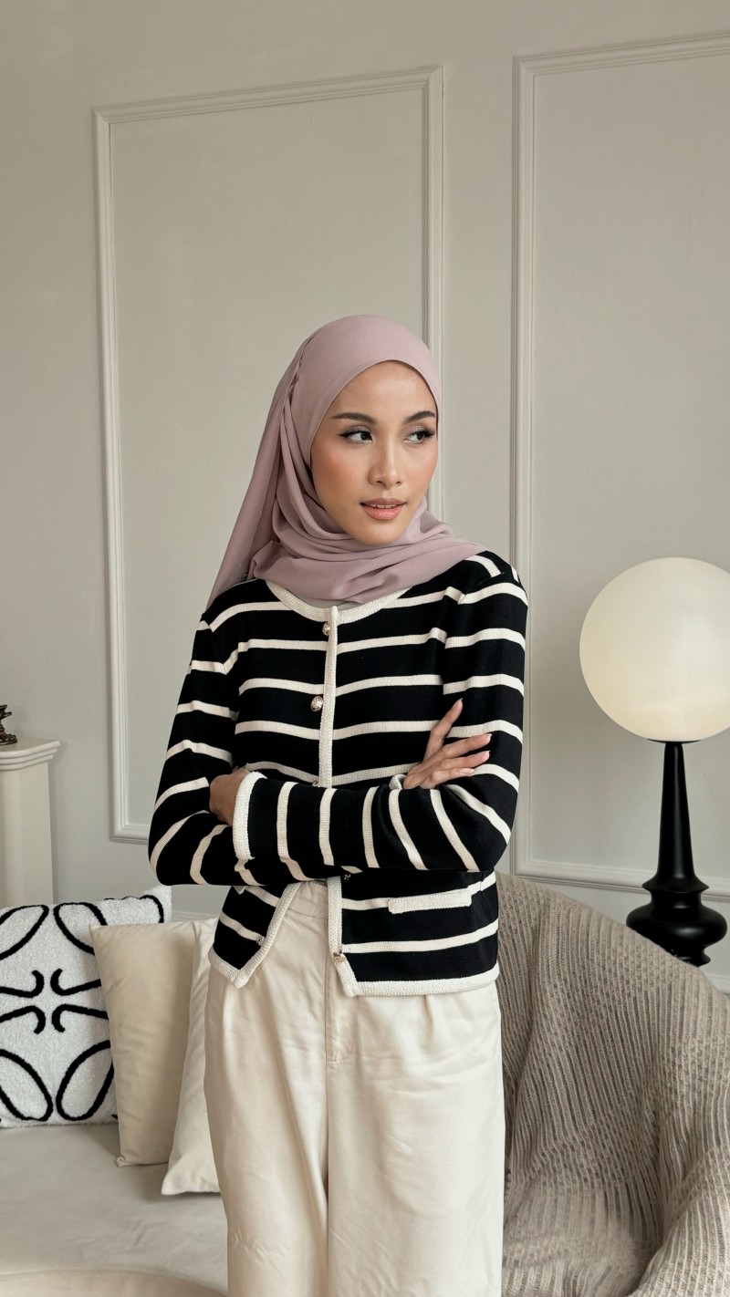 Darling Stripes Outerwear (Jet Black)